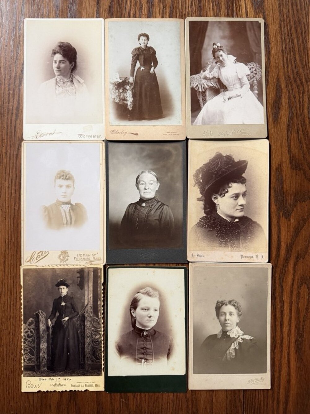 9 C.1800’s Cabinet‎ Cards ~ Victorian Women, Collection, Display, Props, Jewelry